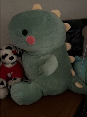 Kawaii Plush Green Dino 18” tall